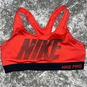 Red Nike sports bra